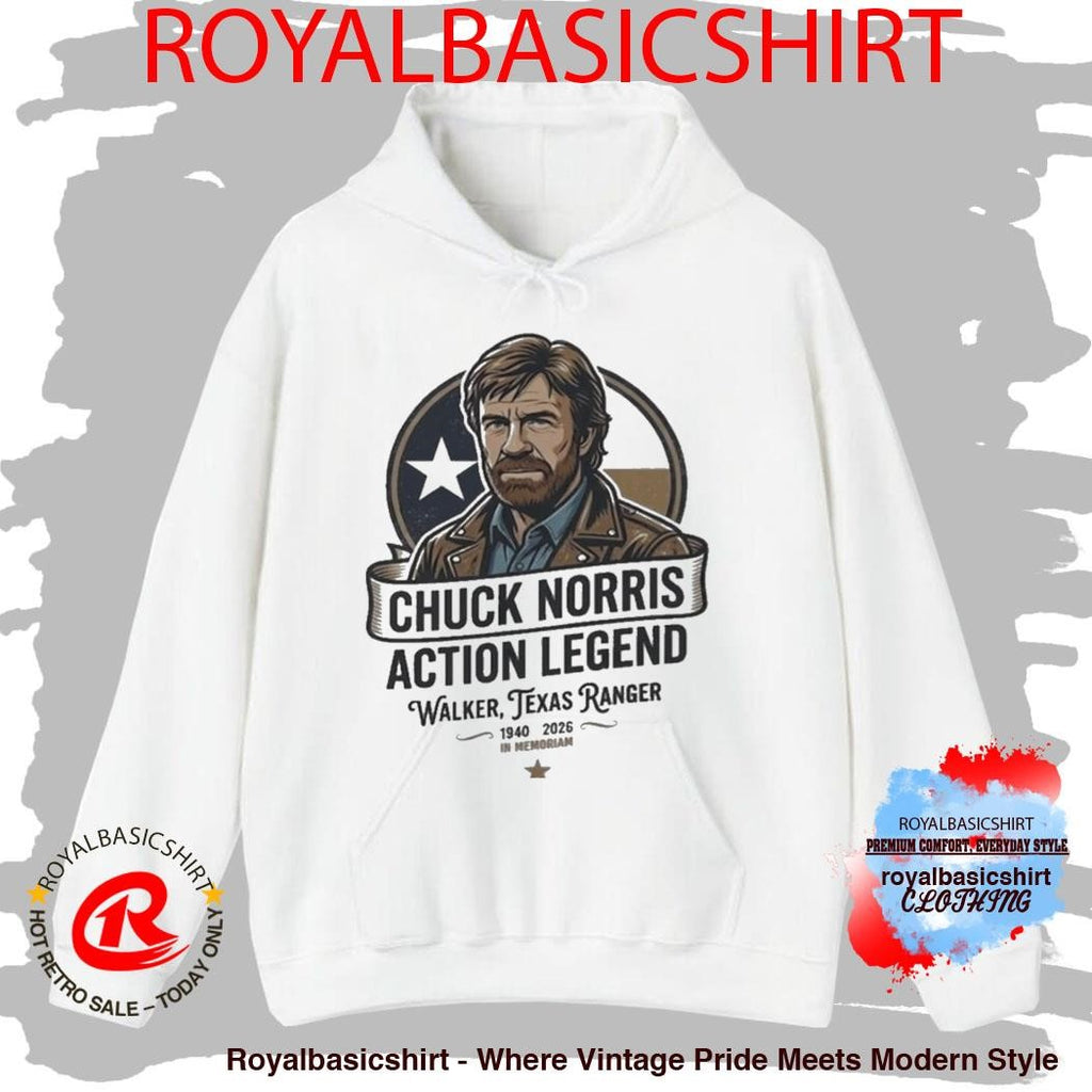 Official Chuck Norris Action Legend Walker Texas Ranger 1940-2026 In Memoriam Shirt