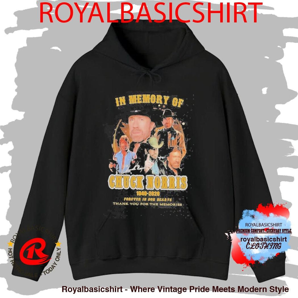 Official Chuck Norris In Memory Of 1940-2026 Thank You For The Memories Shirt
