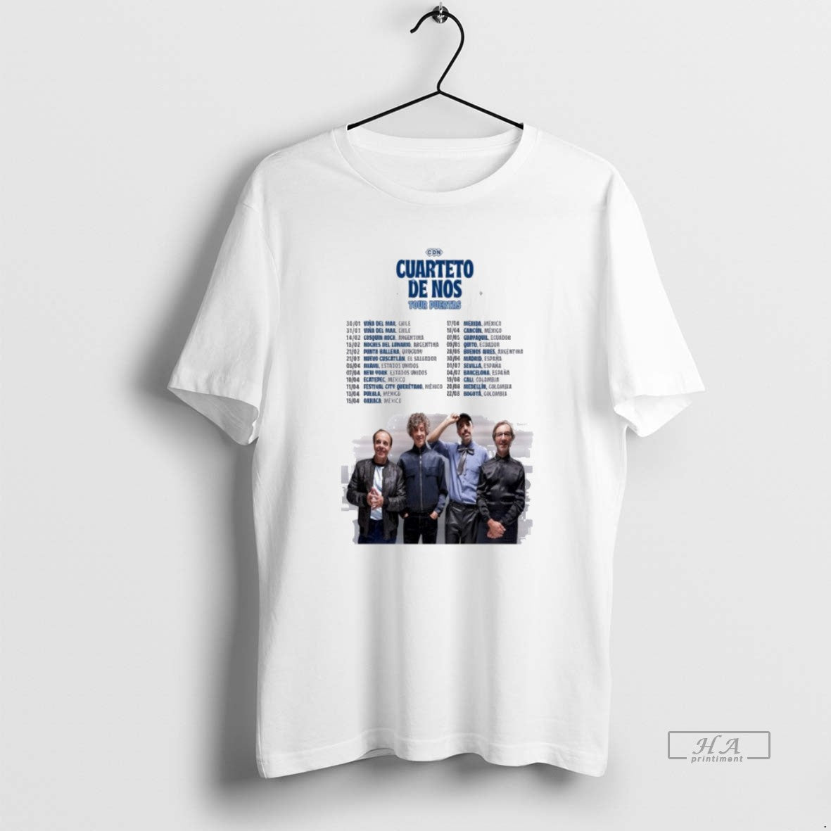 Official Cuarteto De Nos Tour Puertas 2026 T-Shirts, Hoodie, Sweatshirt | PrintMintTees.com