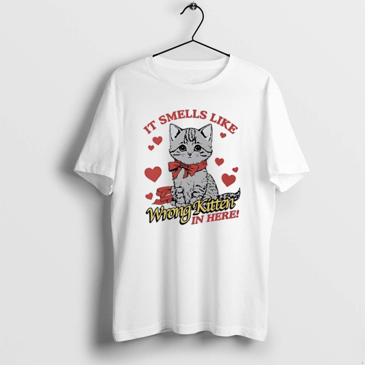 Official Cute Cat It Smells Like Wrong Kitten In Here T-Shirts, Hoodie, Sweatshirt | PrintMintTees.com
