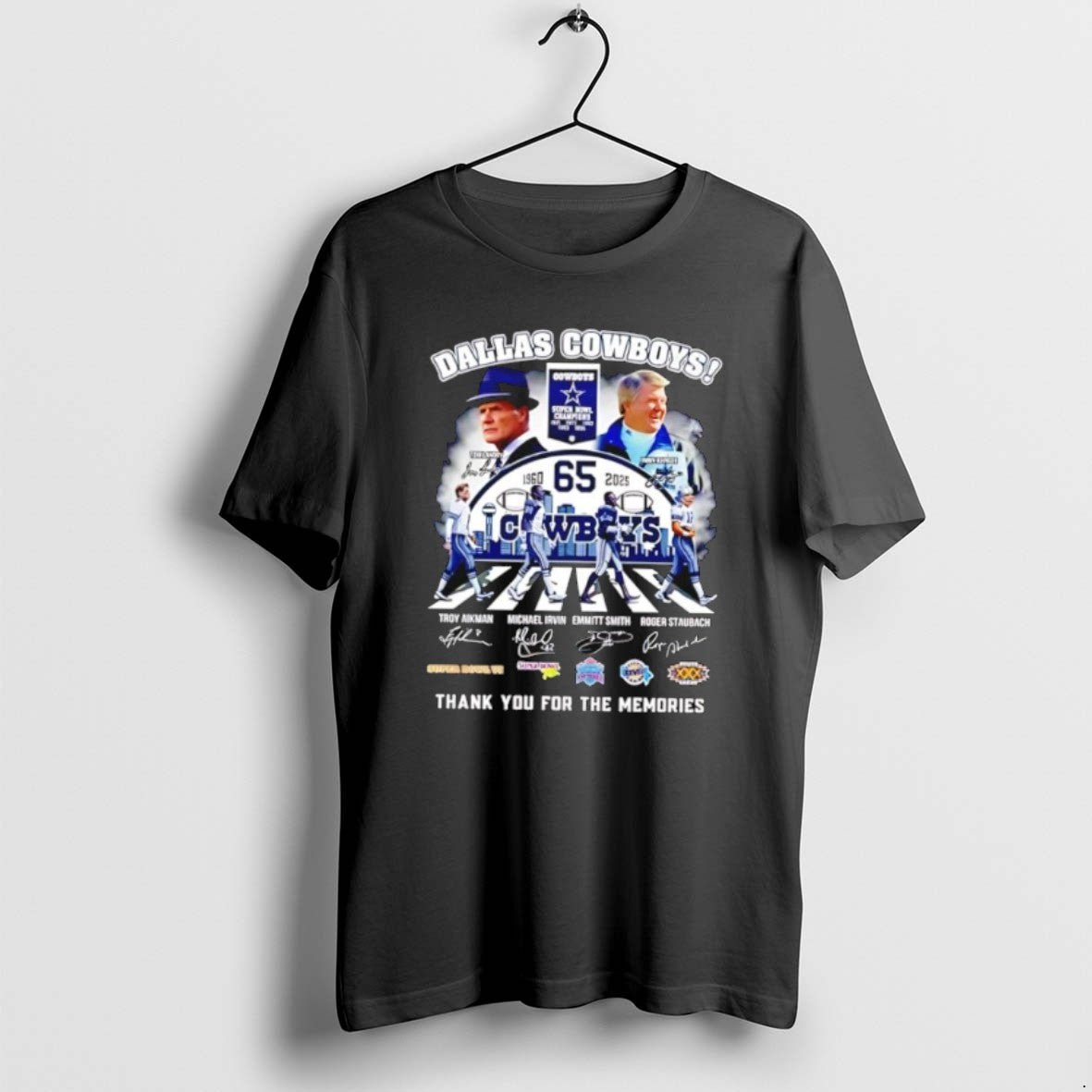 Official Dallas Cowboys 65th Anniversary Team Graphic Signature T-Shirts, Hoodie, Sweatshirt | PrintMintTees.com
