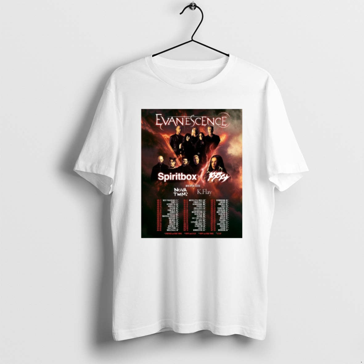 Official Evanescence Special Guests Spiritbox Nova Twins And K T-Shirts, Hoodie, Sweatshirt | PrintMintTees.com