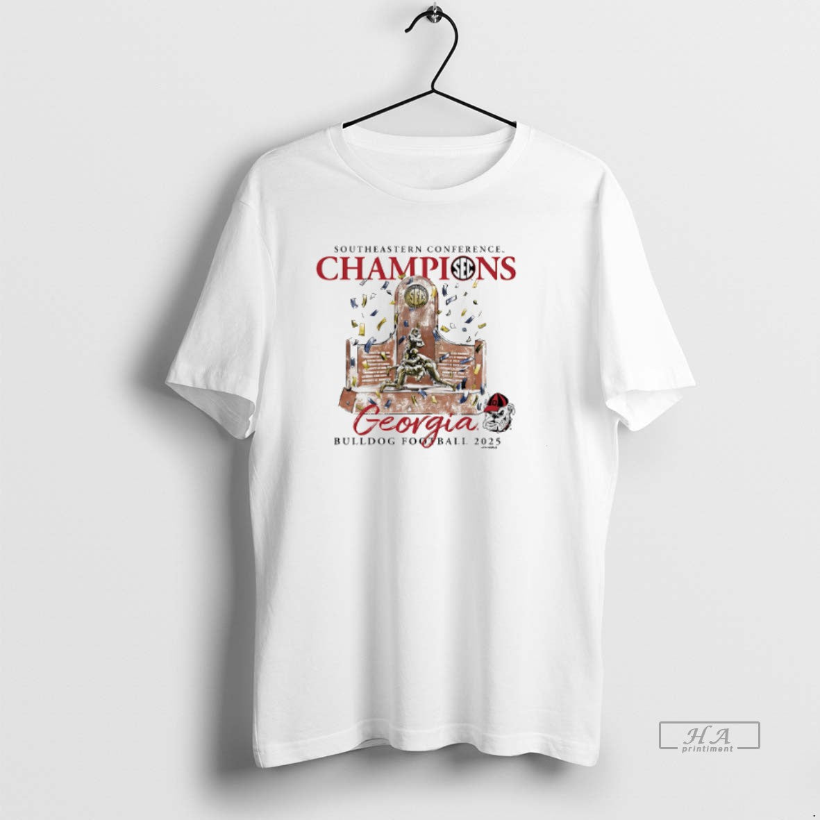 Official Georgia Bulldogs 2025 Sec Football Champions Trophy T-Shirts, Hoodie, Sweatshirt | PrintMintTees.com