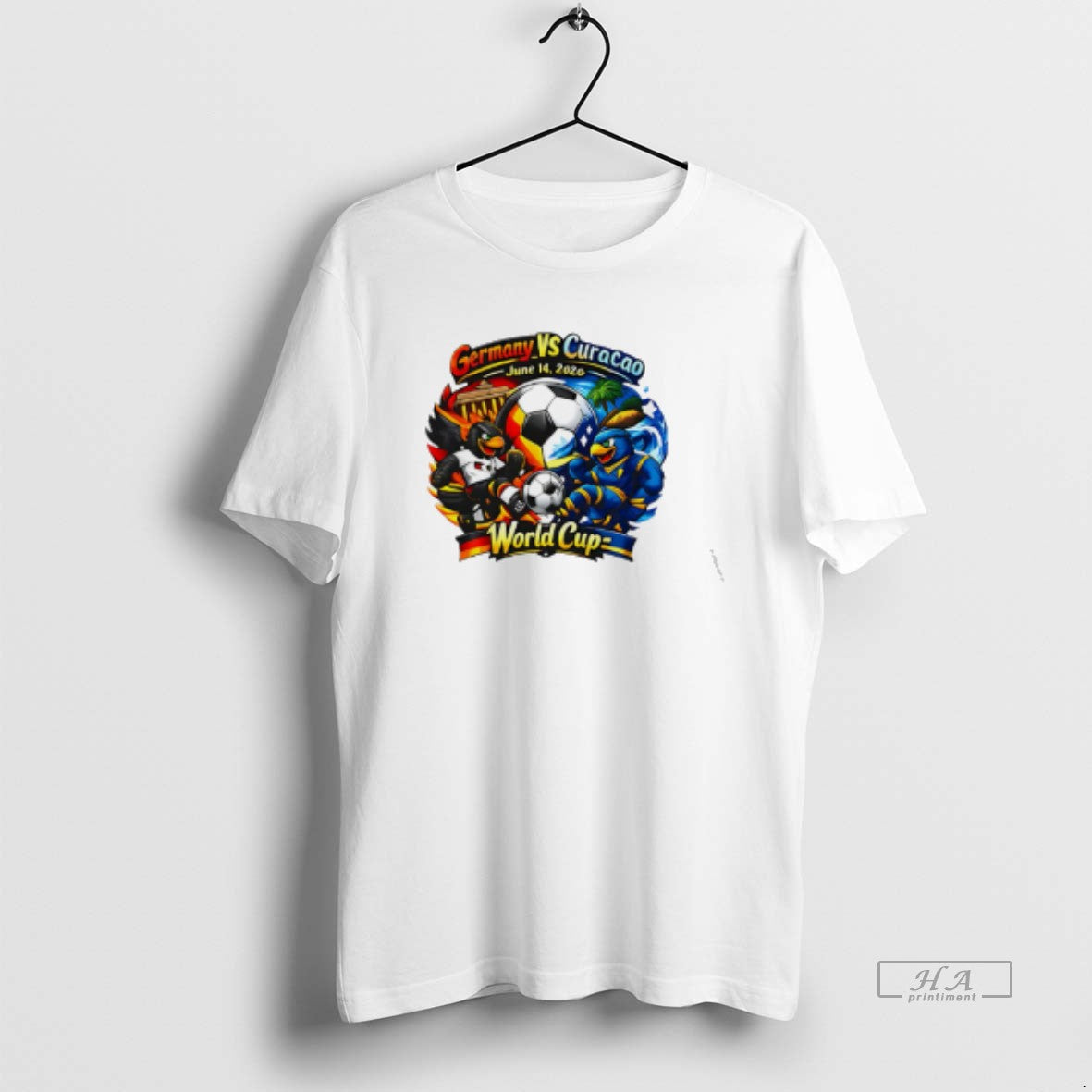 Official Germany Vs Curacao 2026 World Cup Mascot T-Shirts, Hoodie, Sweatshirt | PrintMintTees.com