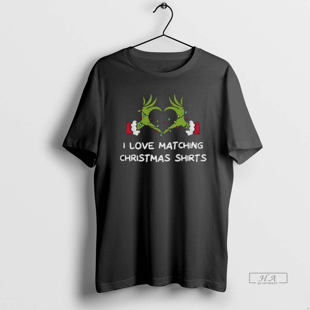Official Grinch Hands I Love Matching Christmas Shirts Merry Xmas Hoodie, Sweatshirt | PrintMintTees.com