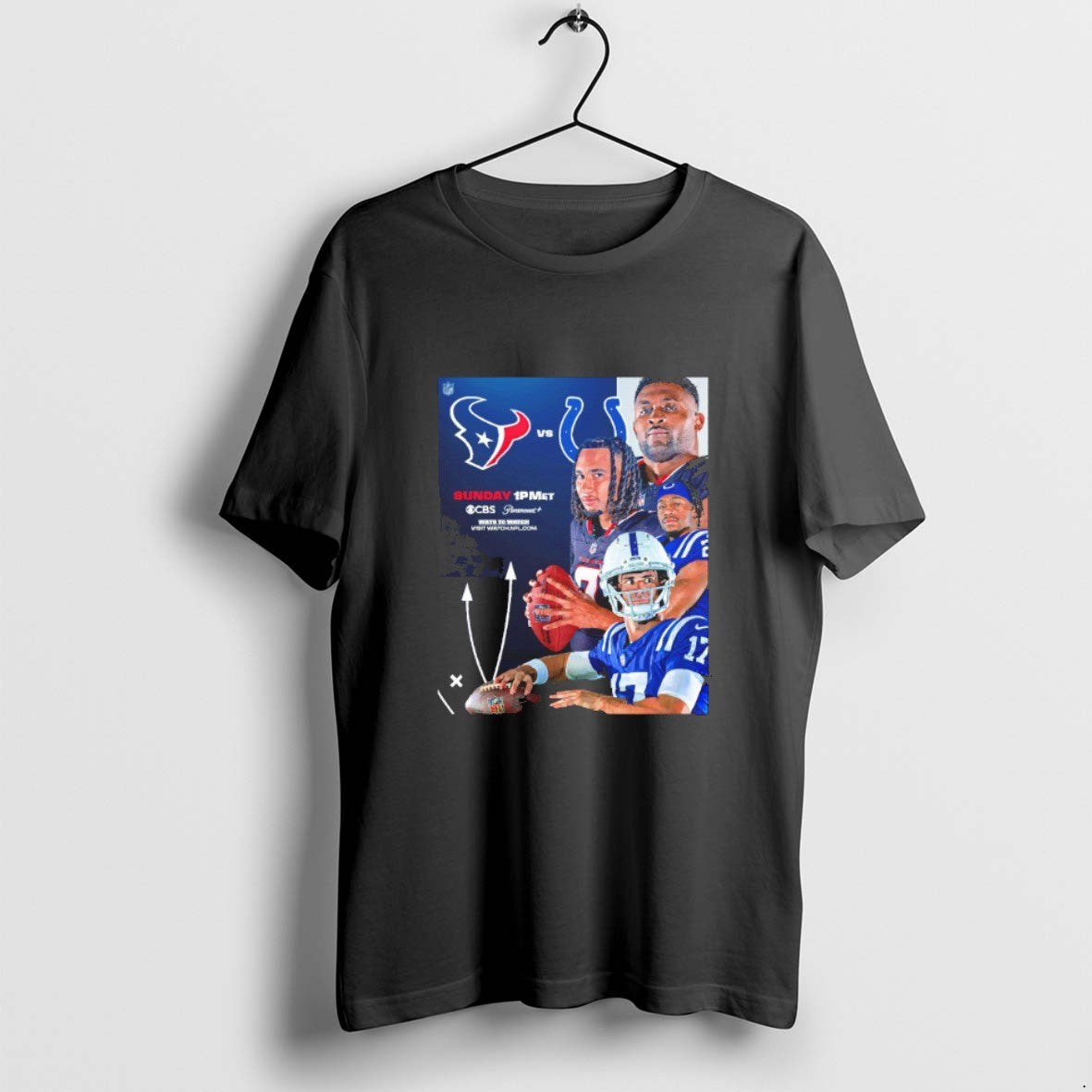 Official Houston Texans Vs Indianapolis Colts Afc South Player Blackshirt T-Shirts, Hoodie, Sweatshirt | PrintMintTees.com