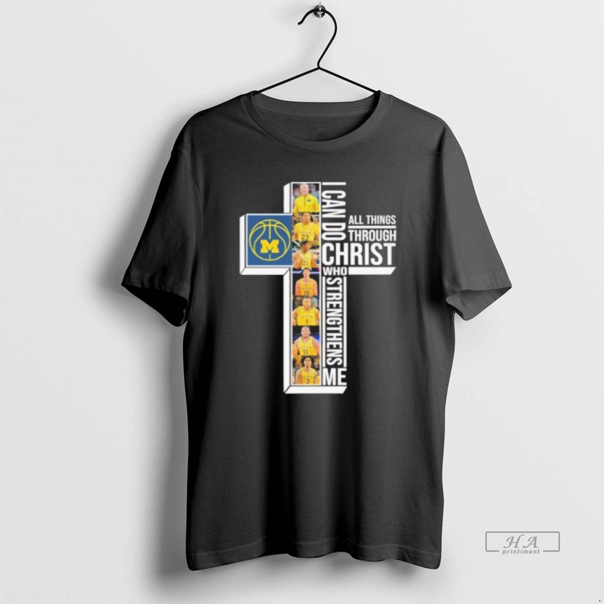 Official I Can Do All Through Christ Who Strengthens Me Michigan Player T-Shirts, Hoodie, Sweatshirt | PrintMintTees.com