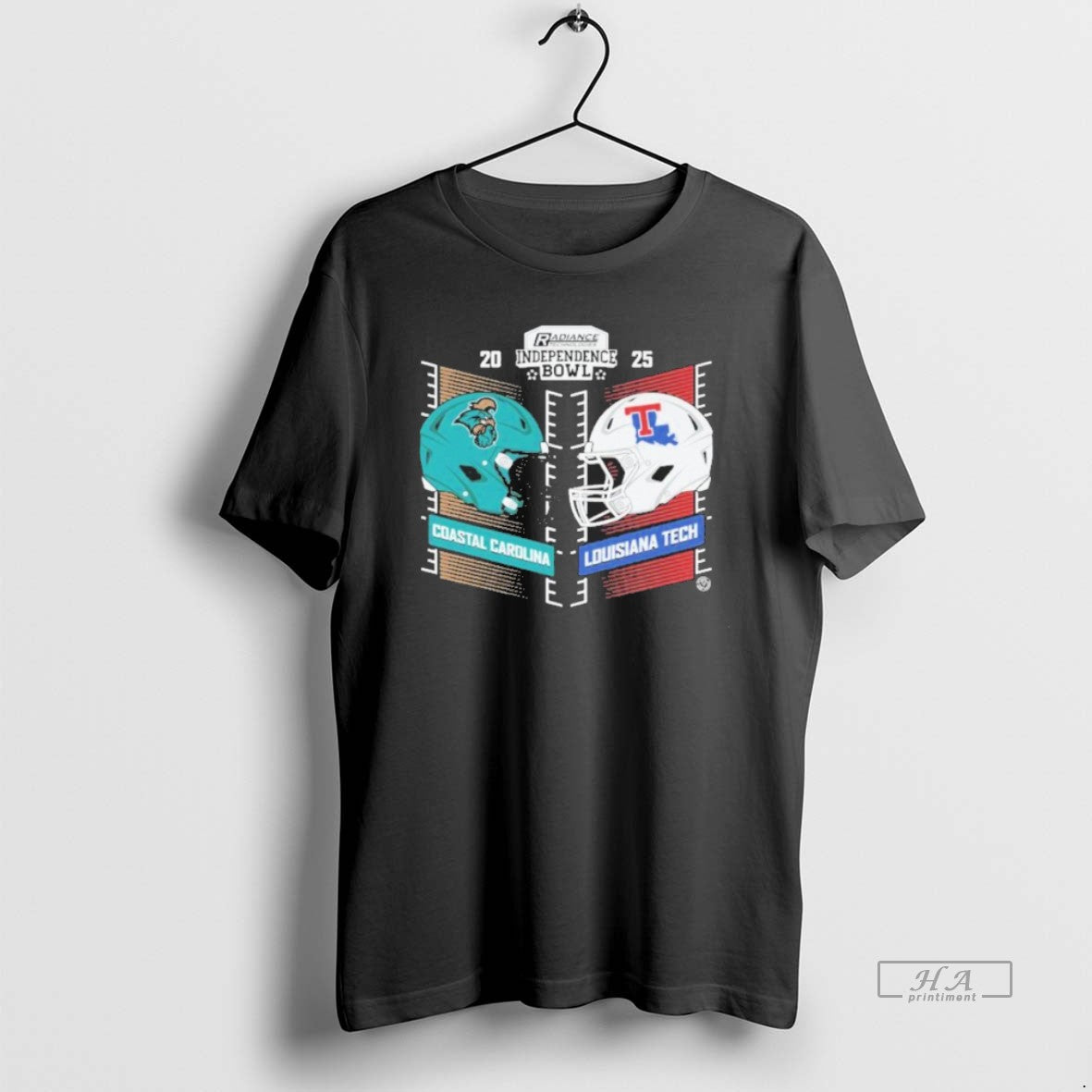 Official Independence Bowl La Tech Head To Head Coastal Carolina T-Shirts, Hoodie, Sweatshirt | PrintMintTees.com