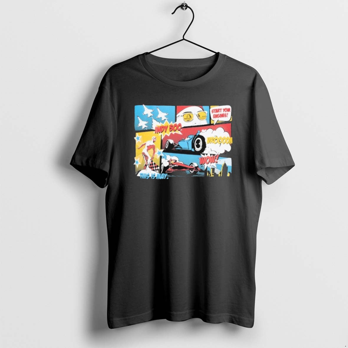 Official Indianapolis Motor Speedway Indy 500 Start Your Engines Vroom Comic Strip T-Shirts, Hoodie, Sweatshirt