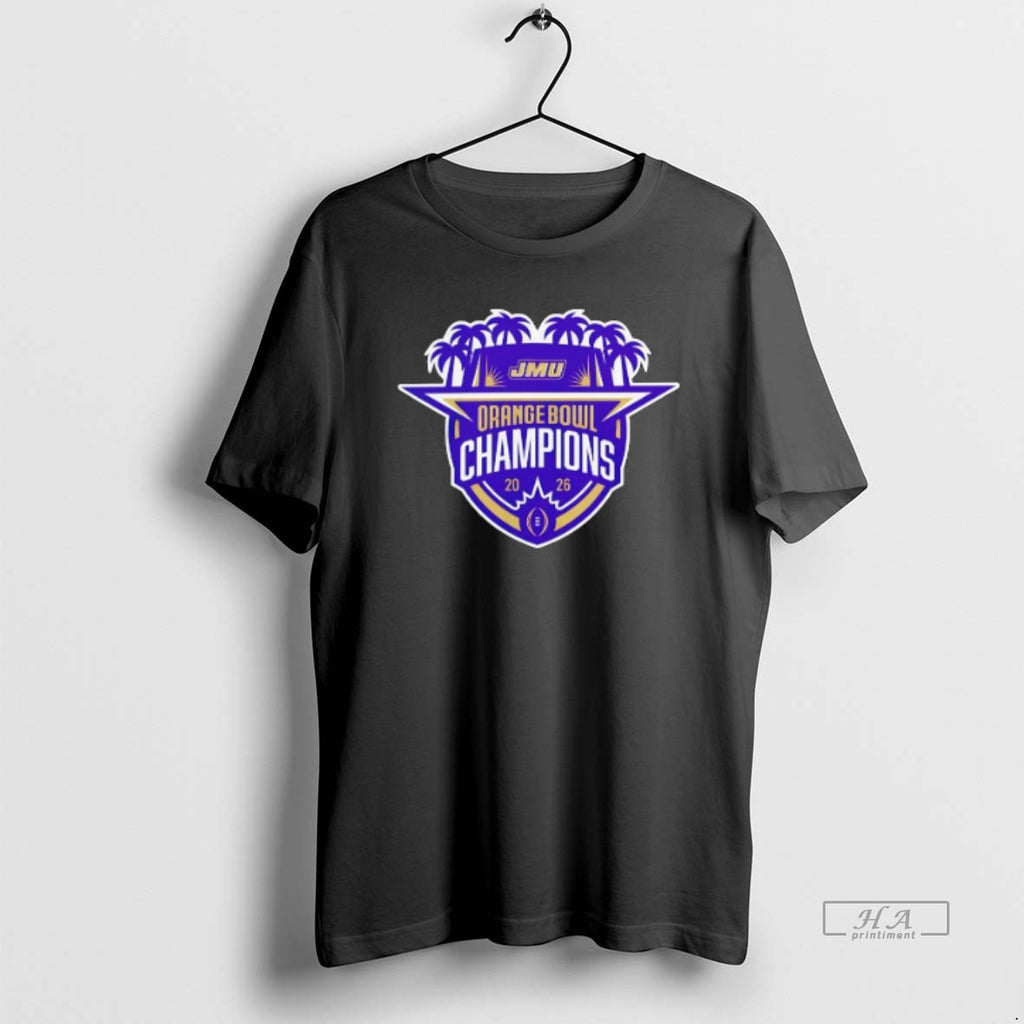 Official James Madison Dukes Football 2026 Orange Bowl Champions T-Shirts, Hoodie, Sweatshirt | PrintMintTees.com