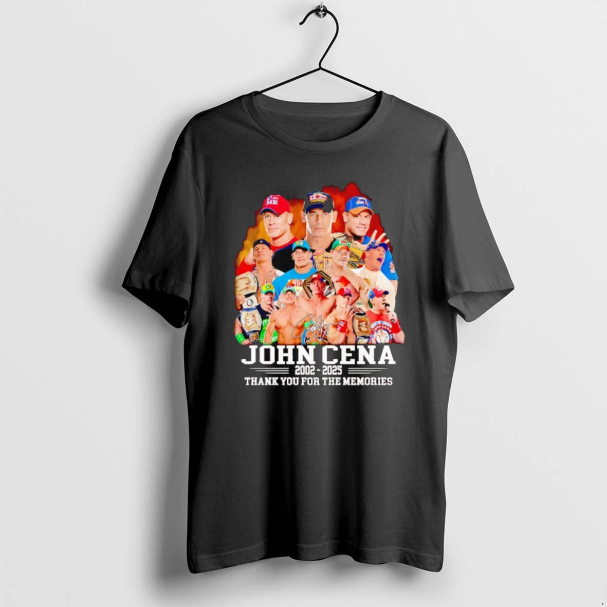 Official John Cena Thank You For The Memories 2002 2025 Signature T-Shirts, Hoodie, Sweatshirt | PrintMintTees.com