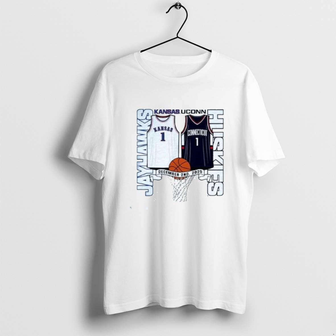 Official Kansas Jayhawks Vs Uconn Huskies Jersey Matchup T-Shirts, Hoodie, Sweatshirt | PrintMintTees.com
