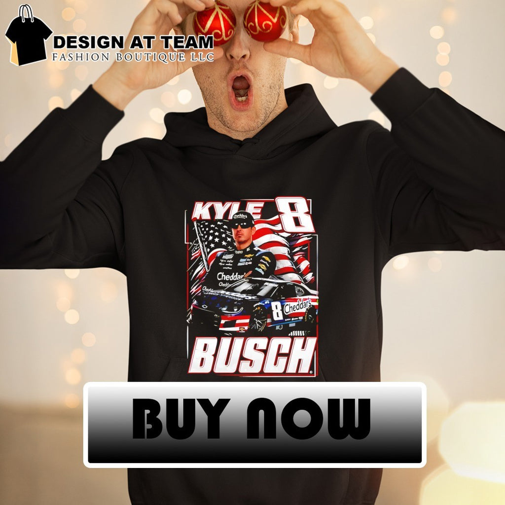 Kyle Busch 8 Cheddar’s Patriotic Paint Scheme American flag Racing shirt