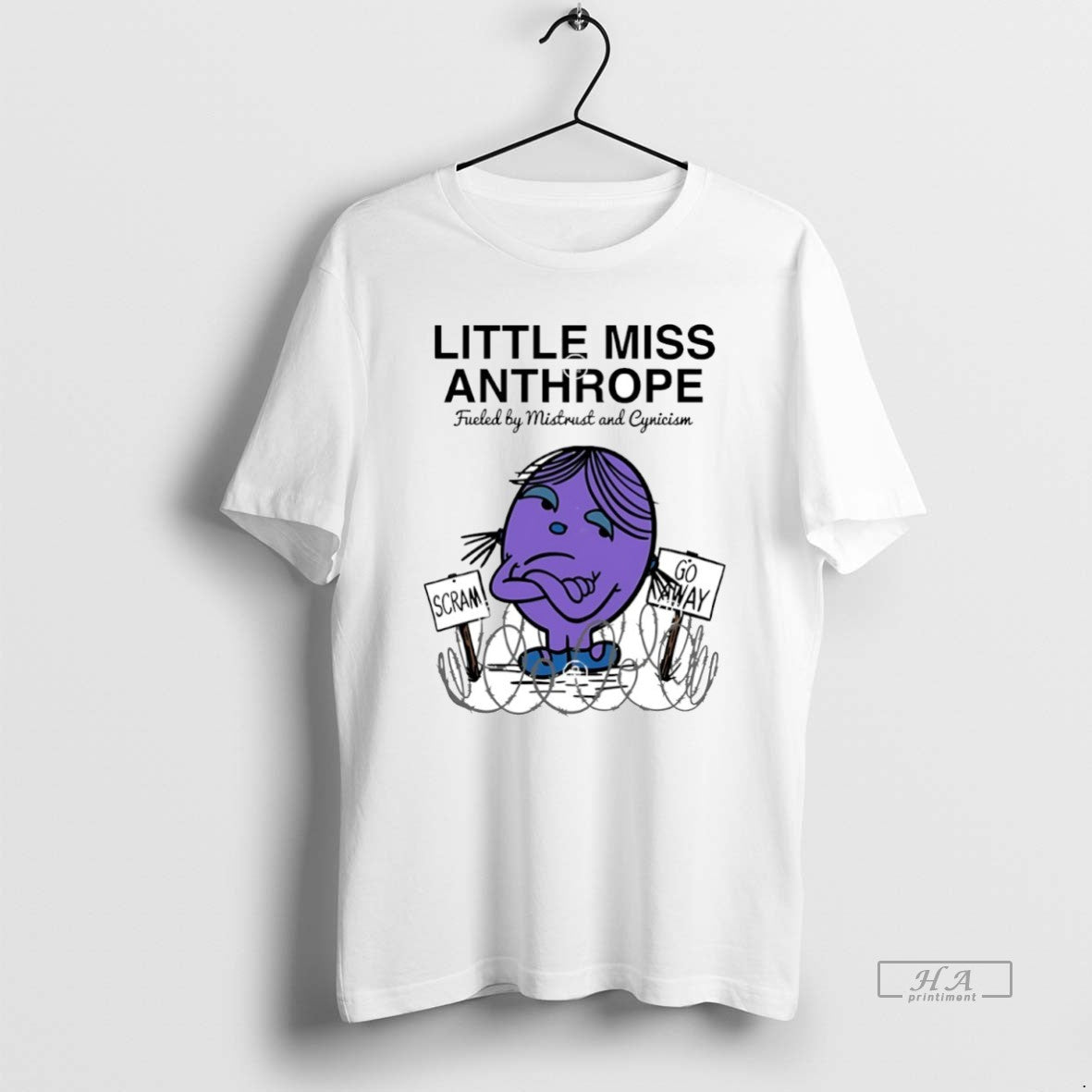 Official Little Miss Anthrope Fueled By Mistrust And Cynicism Circle T-Shirts, Hoodie, Sweatshirt | PrintMintTees.com