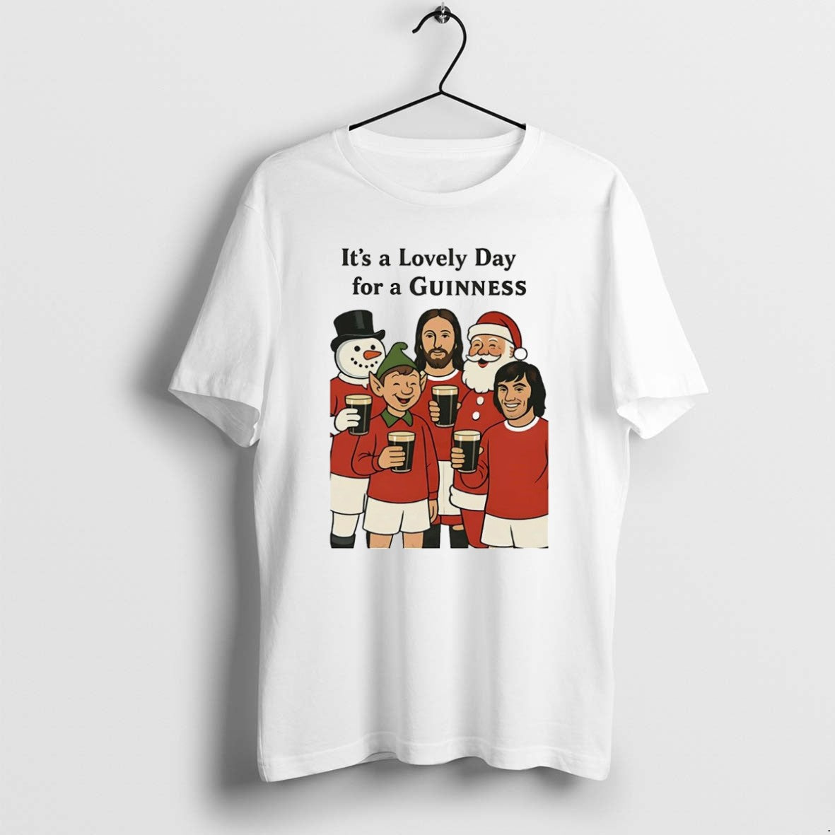 Official Man United Fc Its A Lovely Day For A Guinness Christmas T-Shirts, Hoodie, Sweatshirt | PrintMintTees.com