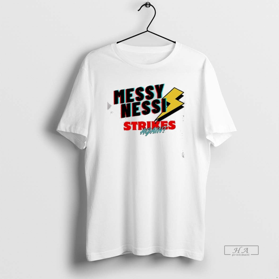 Official Messy Nessi Strikes Again Lightning T-Shirts, Hoodie, Sweatshirt | PrintMintTees.com