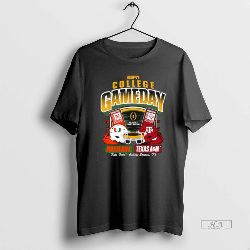 Official Miami Vs Texas 2025 26 Cfp Playoff First Round Ticket Helmets T-Shirts, Hoodie, Sweatshirt | PrintMintTees.com