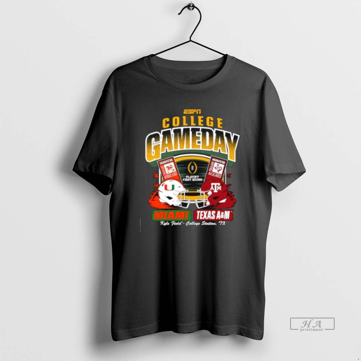 Official Miami Vs Texas 2025 26 Cfp Playoff First Round Ticket Helmets T-Shirts, Hoodie, Sweatshirt | PrintMintTees.com