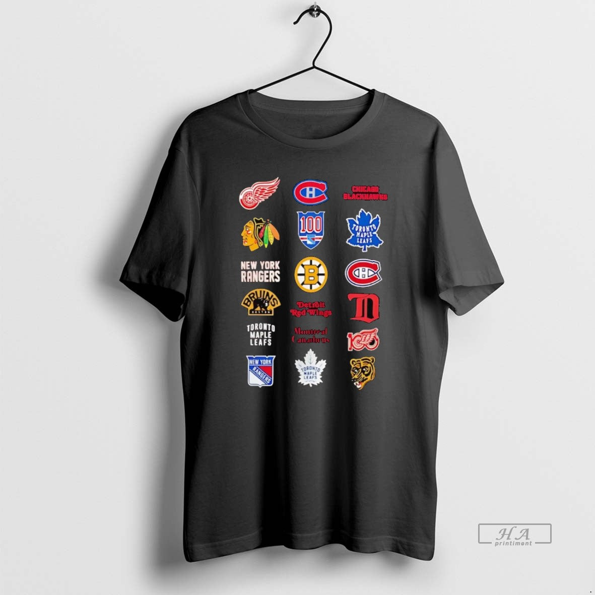 Official Nhl 6 Starter Teams Logo Collage T-Shirts, Hoodie, Sweatshirt | PrintMintTees.com