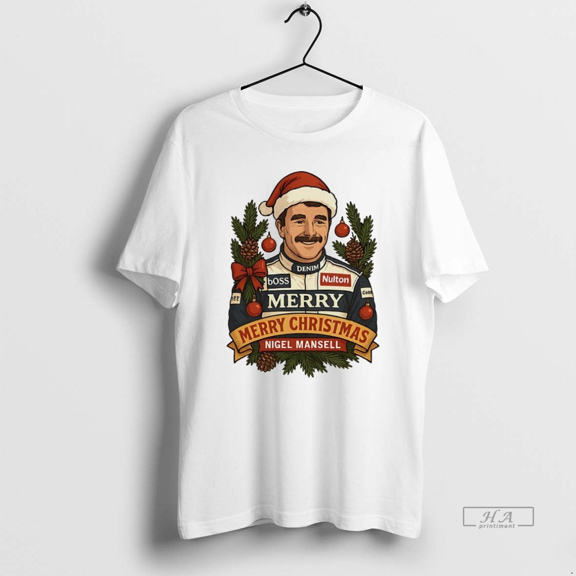 Official Nigel Mansell Merry Christmas T-Shirts, Hoodie, Sweatshirt | PrintMintTees.com