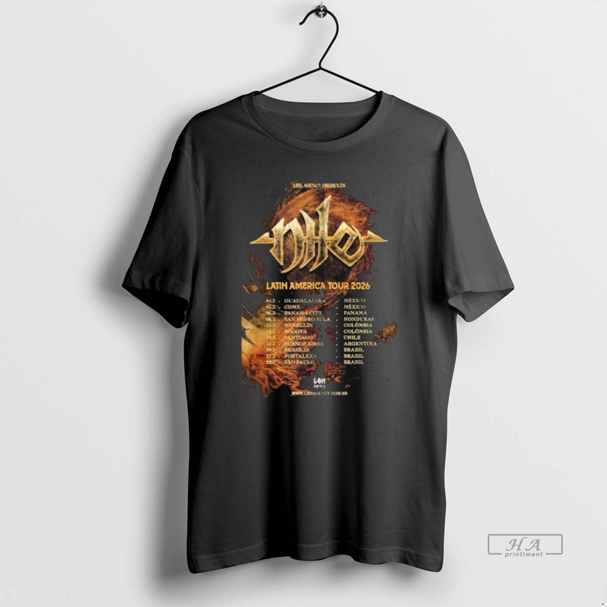 Official Nile Latin America Tour 2026 Dates T-Shirts, Hoodie, Sweatshirt | PrintMintTees.com