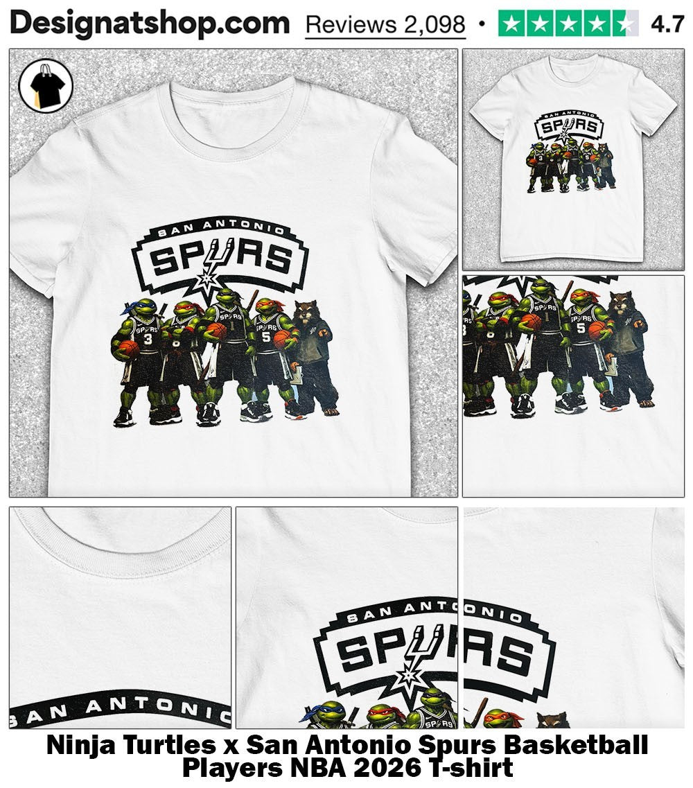 Ninja Turtles x San Antonio Spurs Basketball Players NBA 2026 shirt
