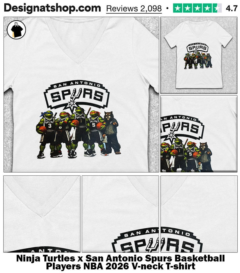 Ninja Turtles x San Antonio Spurs Basketball Players NBA 2026 shirt