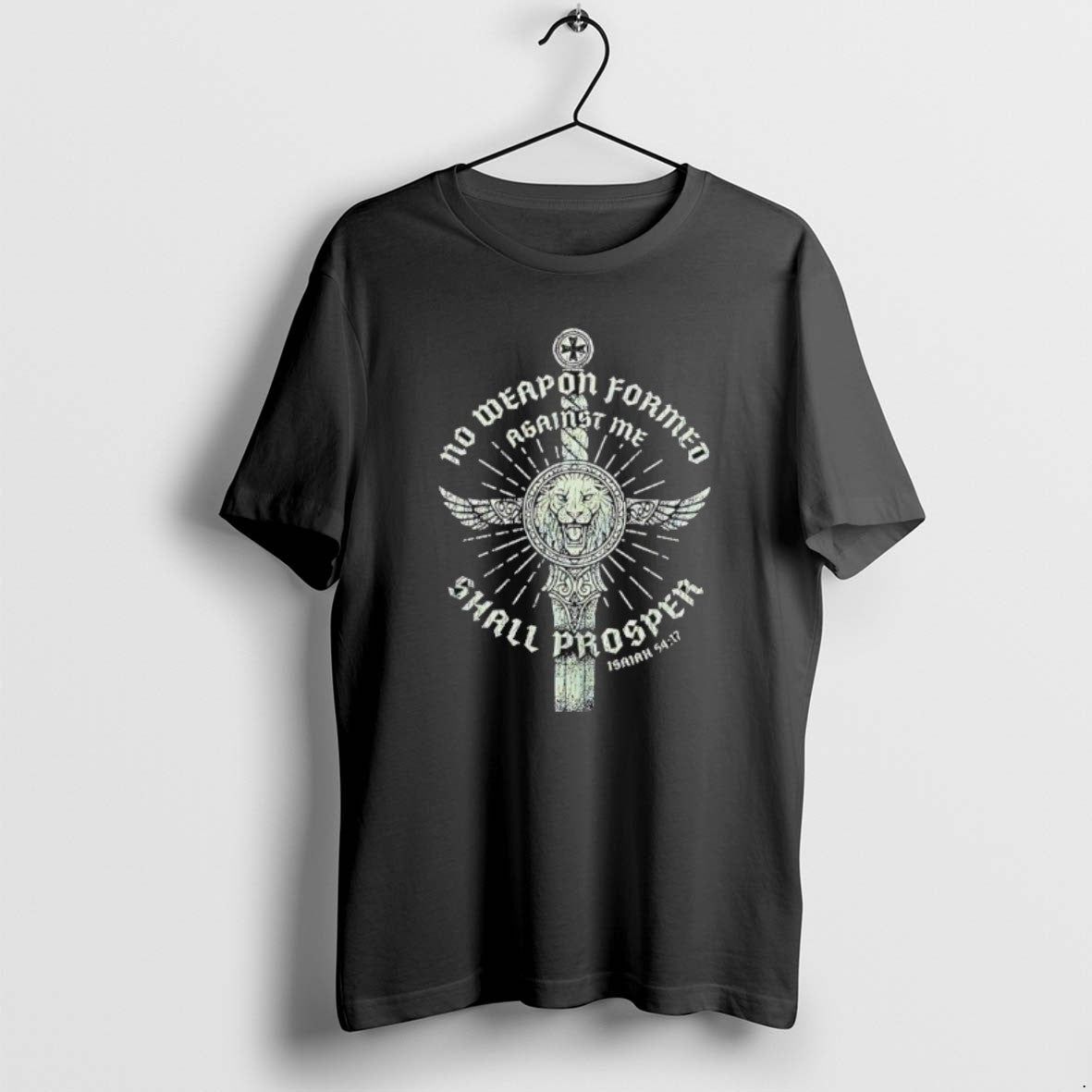 Official No Weapon Formed Against Me Shall Prosper Isaiah Lion T-Shirts, Hoodie, Sweatshirt | PrintMintTees.com