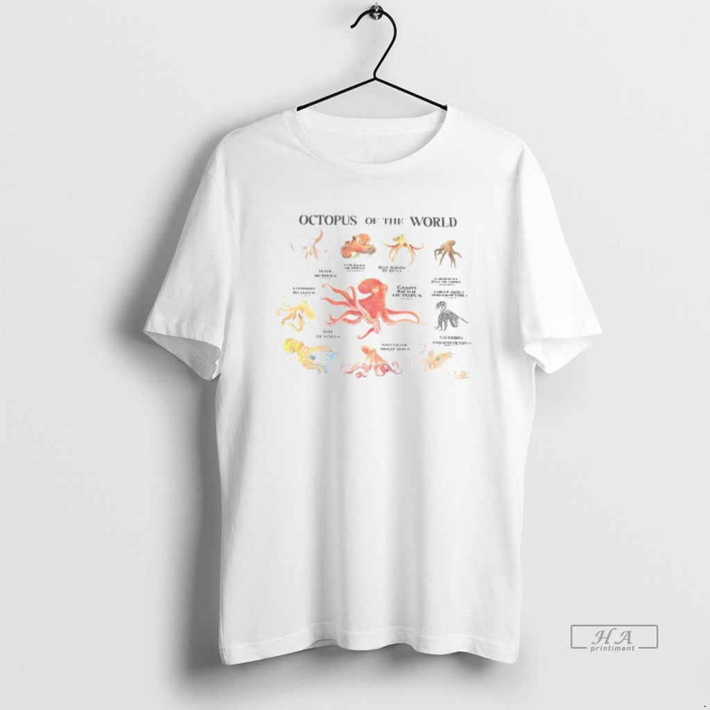 Official Octopus Of The World Ocean Animals Vintage T-Shirts, Hoodie, Sweatshirt | PrintMintTees.com