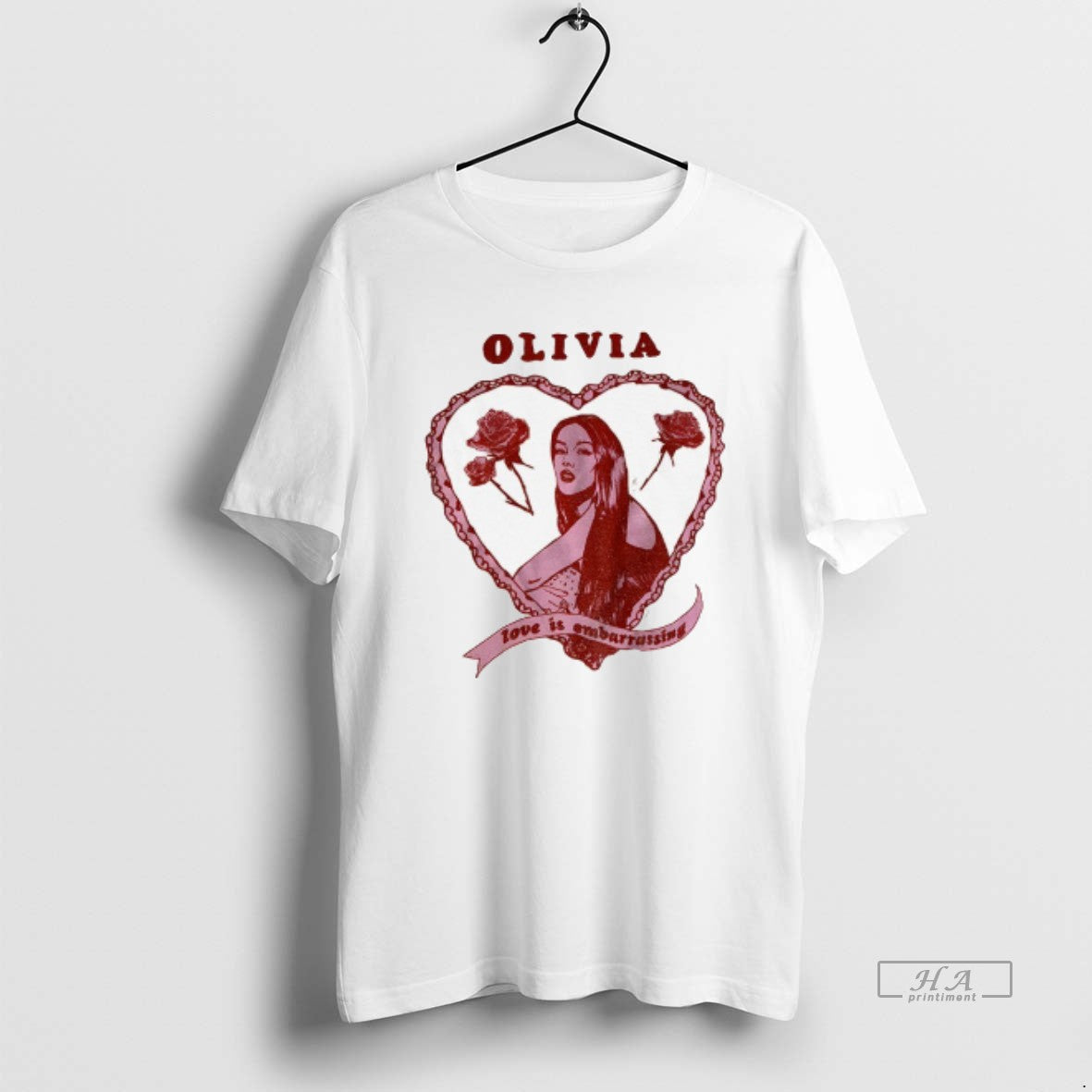 Official Olivia Love Is Embarrassing Vintage T-Shirts, Hoodie, Sweatshirt | PrintMintTees.com