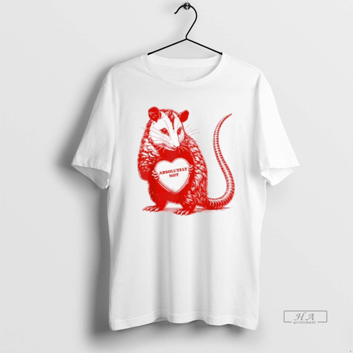 Official Opossum Absolutely Not Valentine Graphic T-Shirts, Hoodie, Sweatshirt | PrintMintTees.com