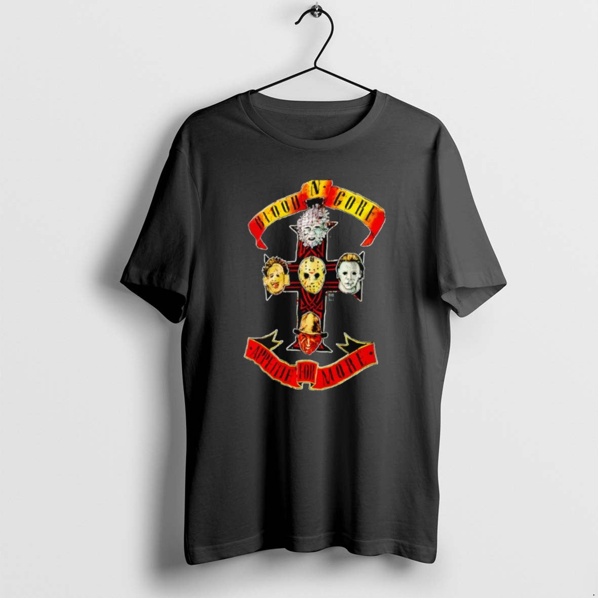 Official Pinhead Jason Voorhees Michael Myers Leatherface Freddy Krueger Blood N Gore Appetite For More T-Shirts, Hoodie,...