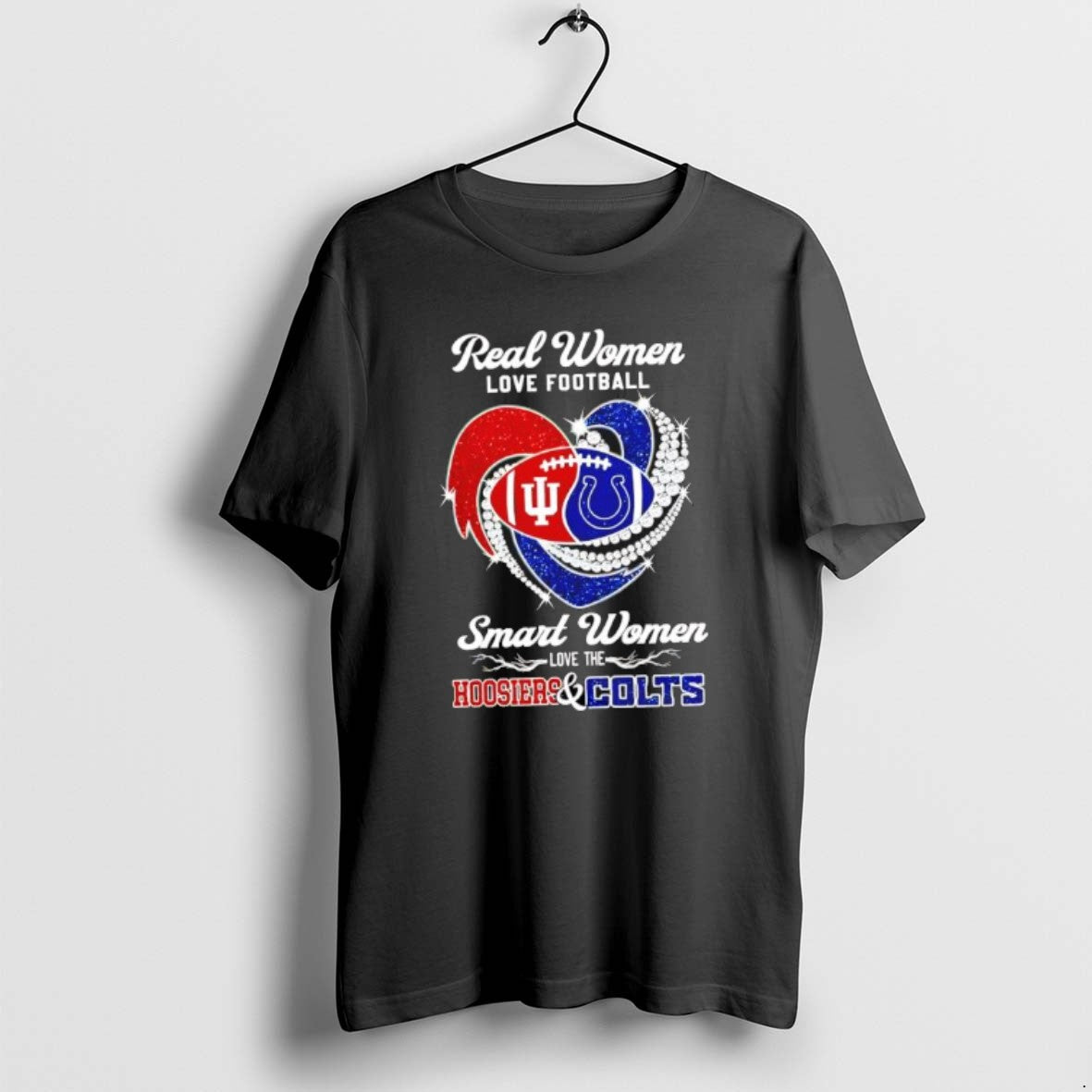 Official Real Women Love Football Smart Women Love The Hoosiers Colts T-Shirts, Hoodie, Sweatshirt | PrintMintTees.com