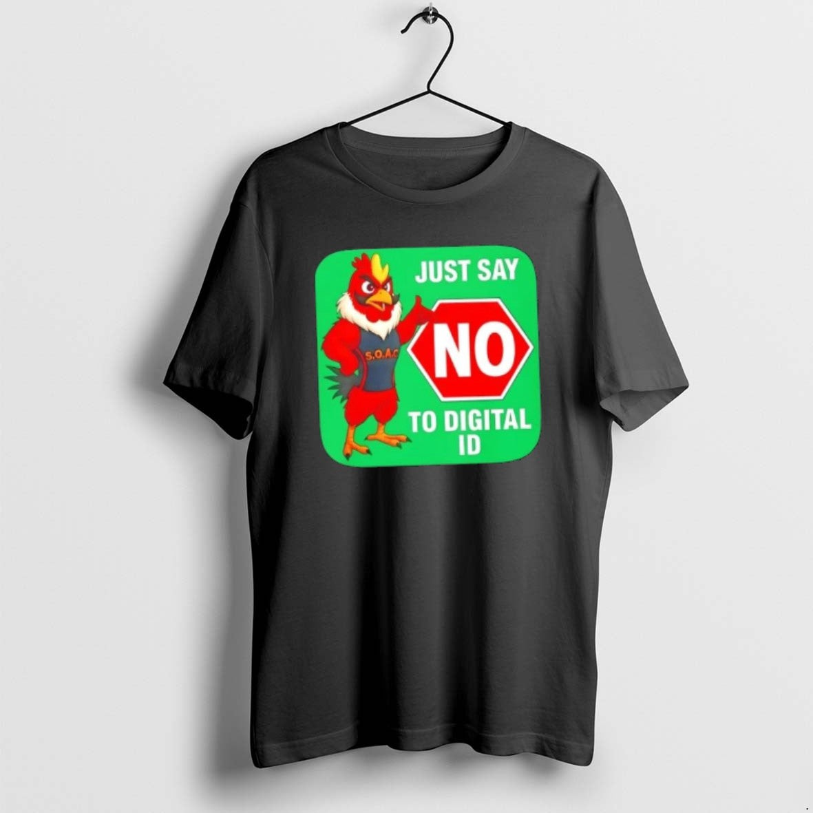 Official Rooster Just Say No To Digital Id T-Shirts, Hoodie, Sweatshirt | PrintMintTees.com