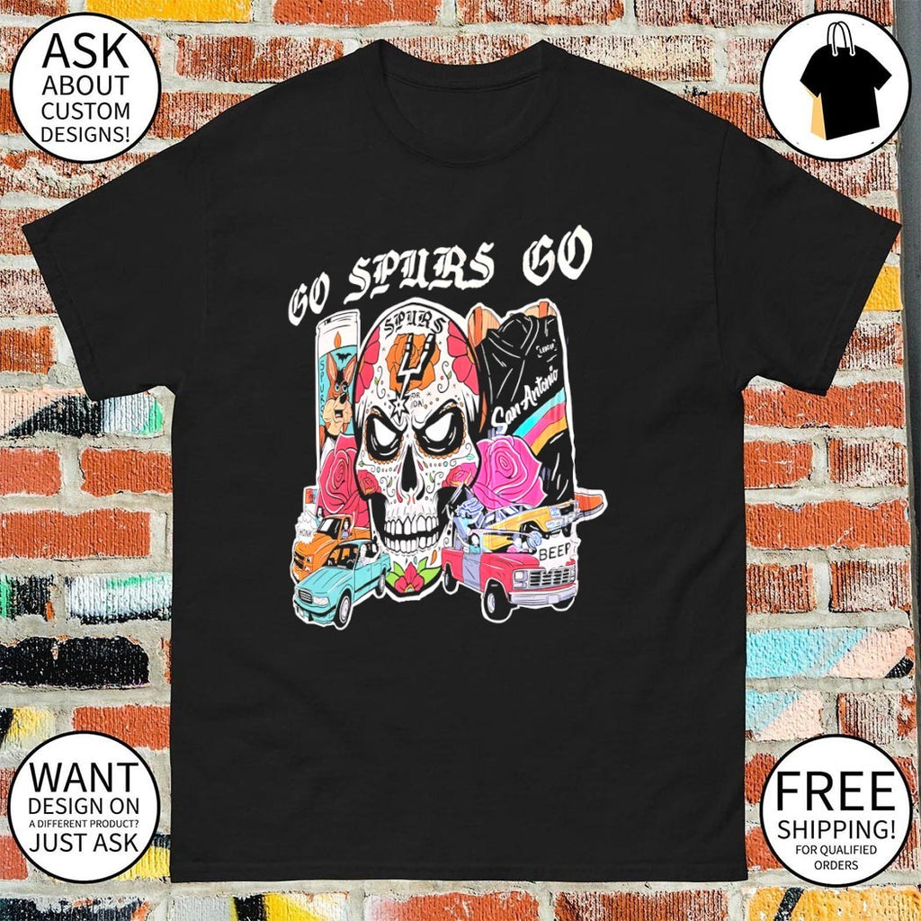 San Antonio Spurs Go Spurs go sugar skull shirt