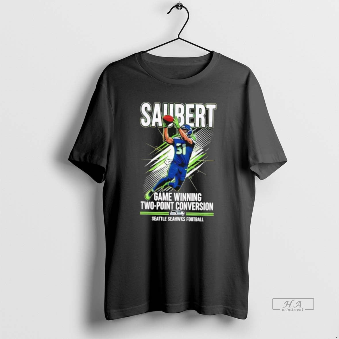 Official Seahawks Eric Saubert Game Winning Two Point Conversion T-Shirts, Hoodie, Sweatshirt | PrintMintTees.com