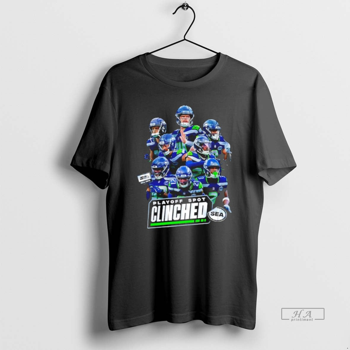 Official Seahawks Playoff Spot Clinched 2025 T-Shirts, Hoodie, Sweatshirt | PrintMintTees.com