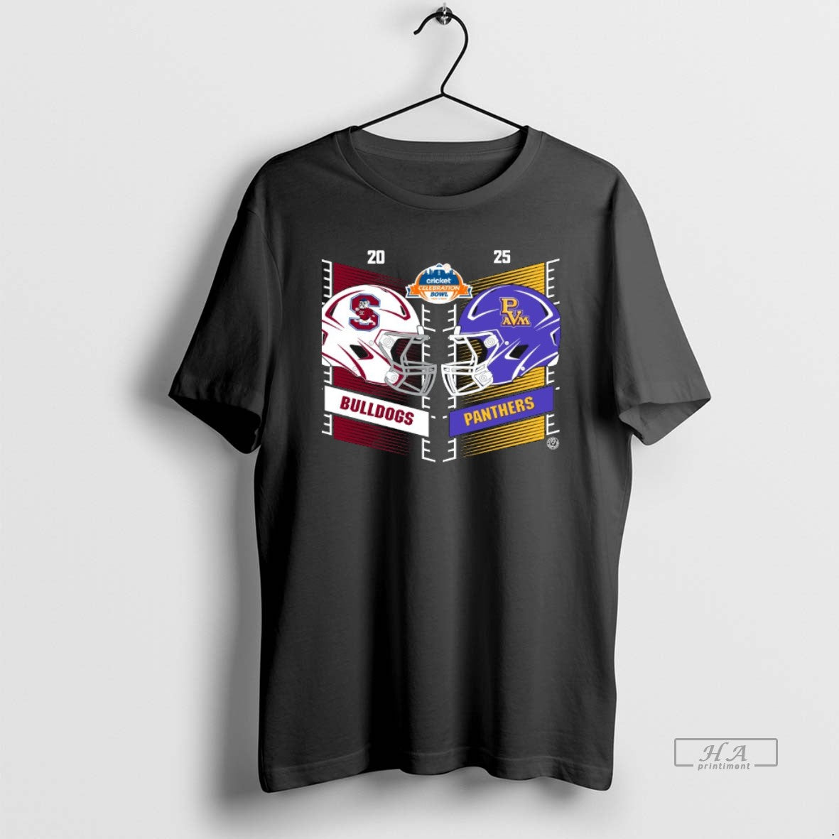 Official South Carolina State Bulldogs Vs Prairie View Am Panthers 2025 Cricket Celebration Bowl Head T-Shirts, Hoodie,...