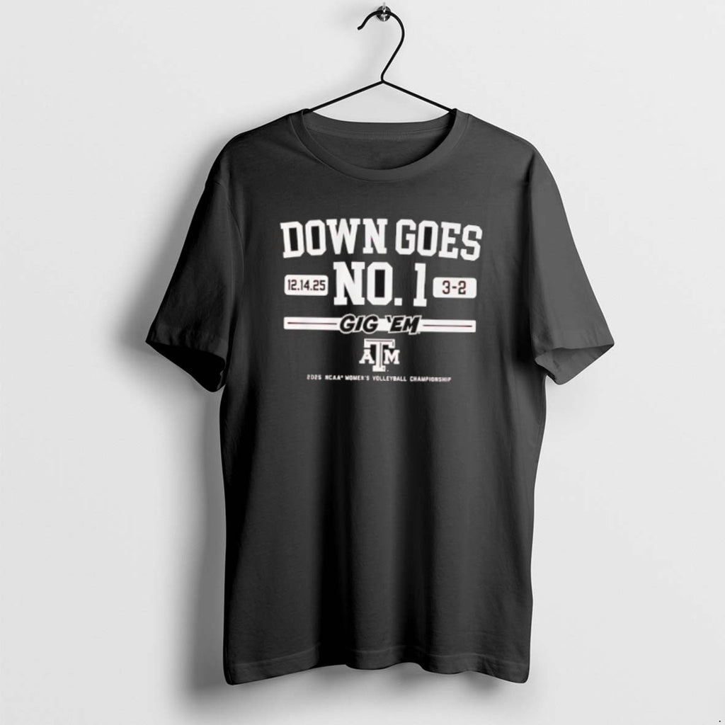 Official Texas Am Volleyball Down Goes No T-Shirts, Hoodie, Sweatshirt | PrintMintTees.com