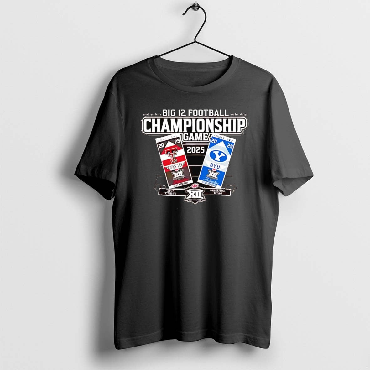 Official Texas Tech Vs Byu Big 12 Football Championship Game 2025 T-Shirts, Hoodie, Sweatshirt | PrintMintTees.com