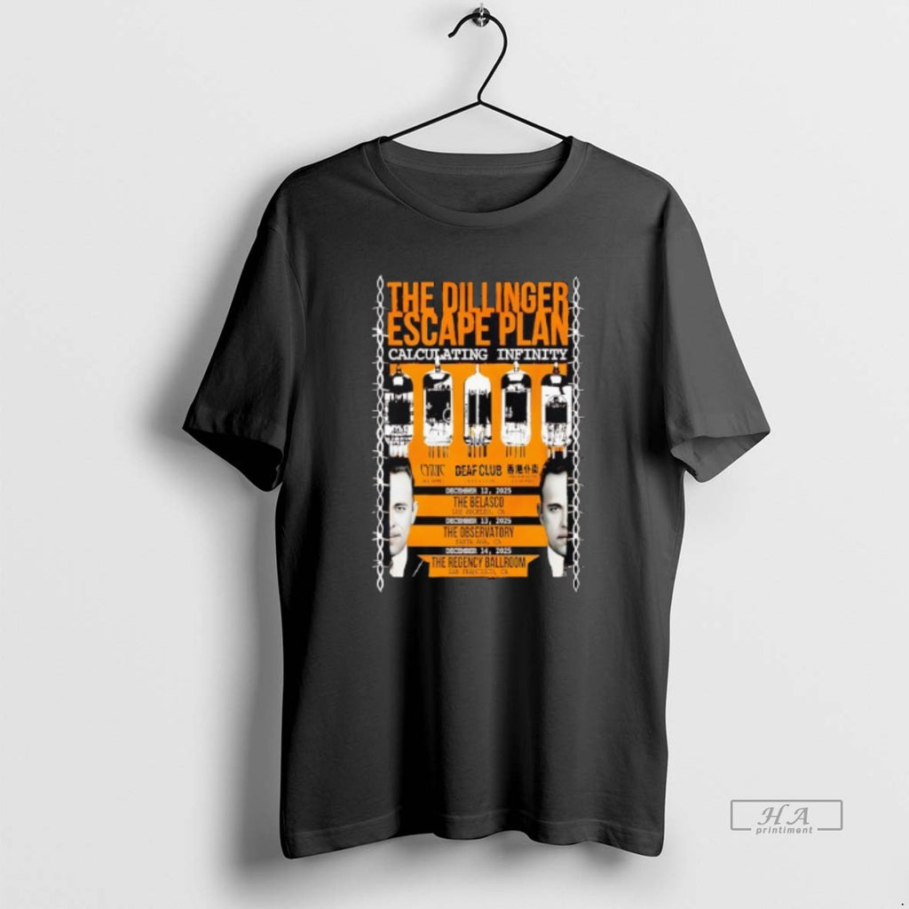Official The Dillinger Escape Plan California 2025 Tour T-Shirts, Hoodie, Sweatshirt | PrintMintTees.com