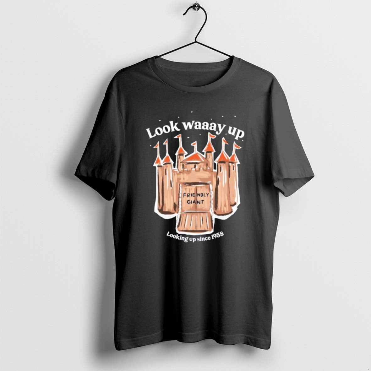 Official The Friendly Giant Look Way Up Looking Up Since 1958 T-Shirts, Hoodie, Sweatshirt | PrintMintTees.com