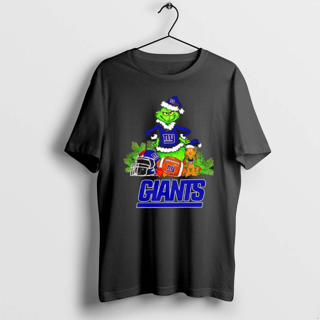 Official The Grinch And Max New York Giants Christmas Helmet Items T-Shirts, Hoodie, Sweatshirt | PrintMintTees.com