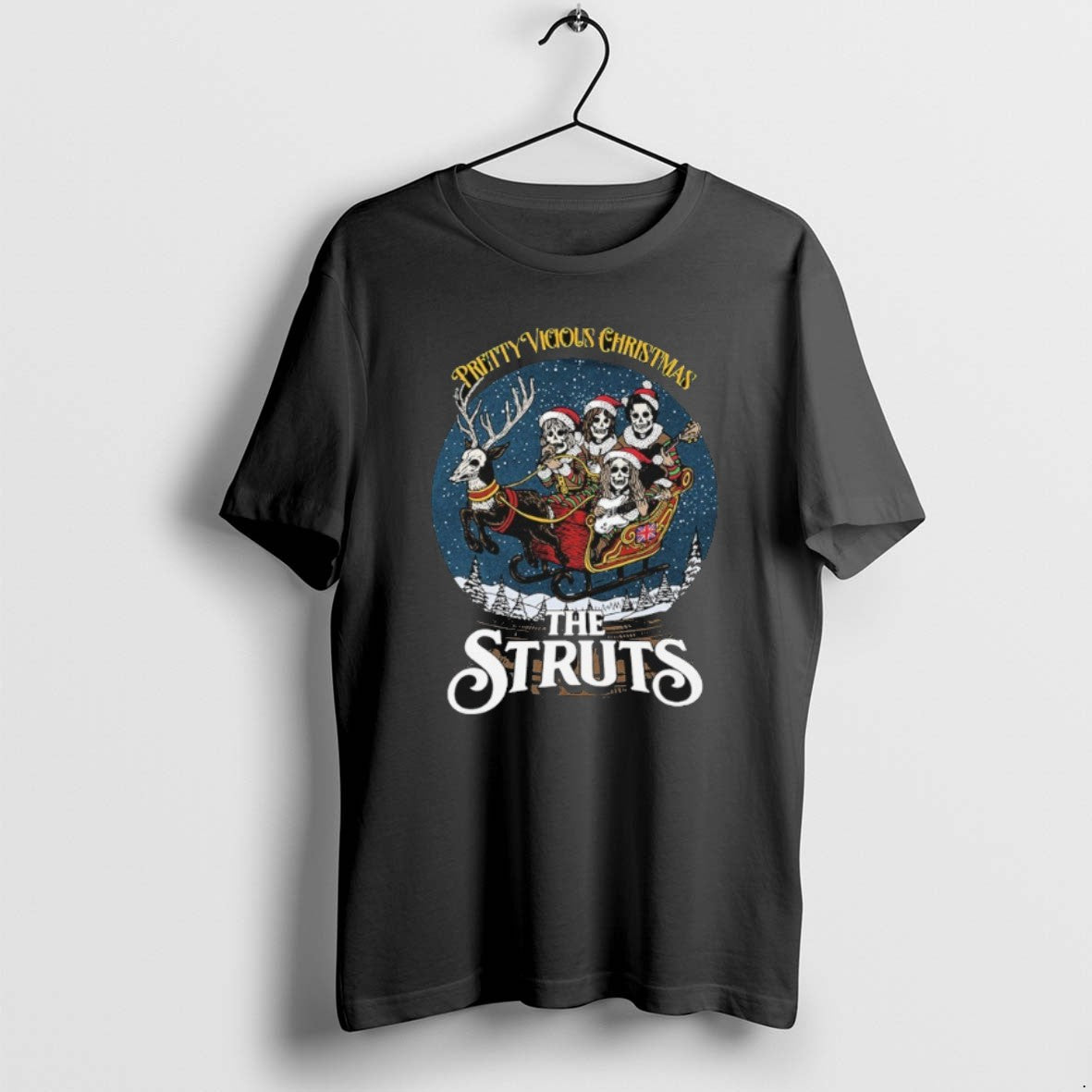 Official The Struts Pretty Vicious Christmas Reindeer Snow Globe T-Shirts, Hoodie, Sweatshirt | PrintMintTees.com