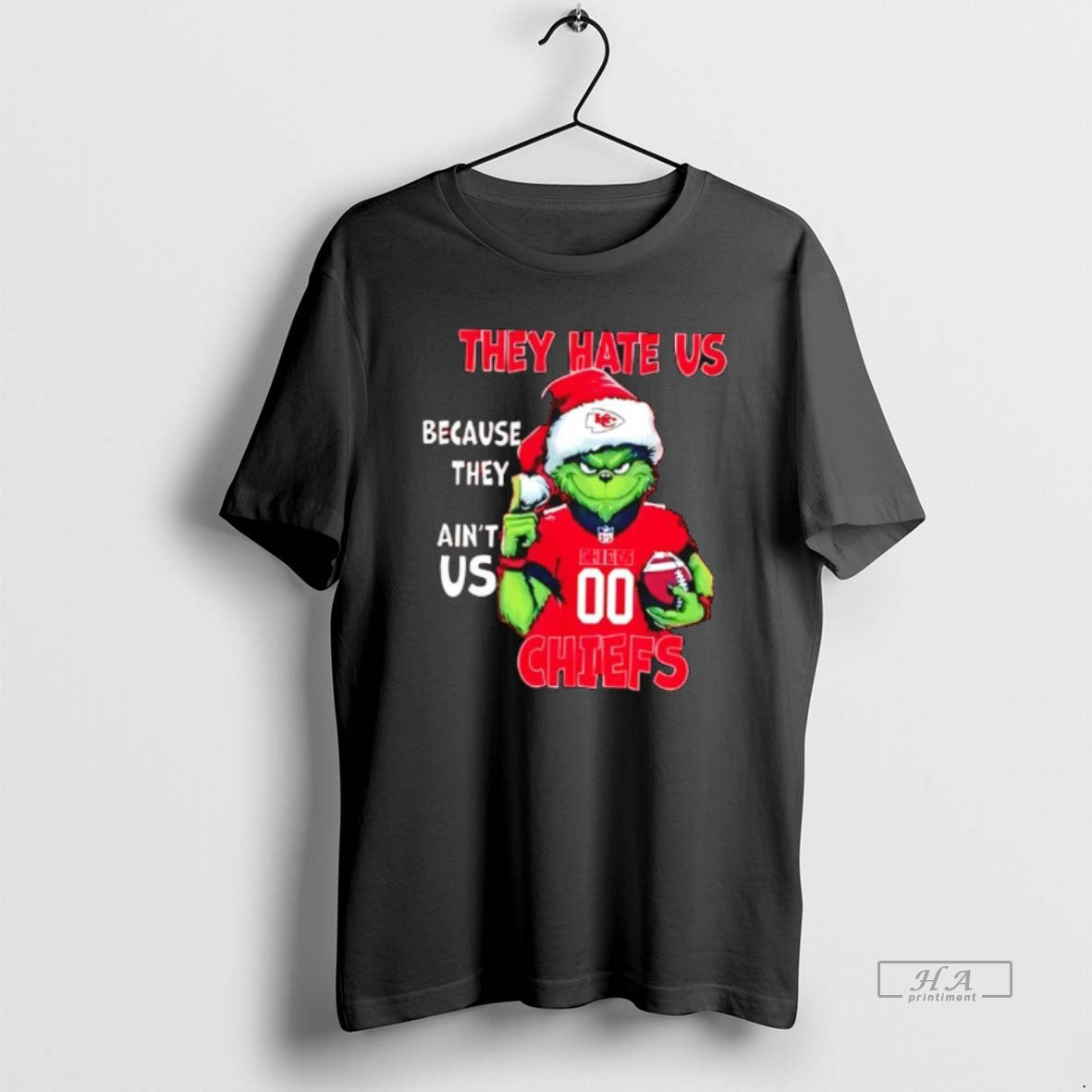Official They Hate Us Because They Aint Us Kansas City Chiefs Grinch Santa T-Shirts, Hoodie, Sweatshirt | PrintMintTees.com