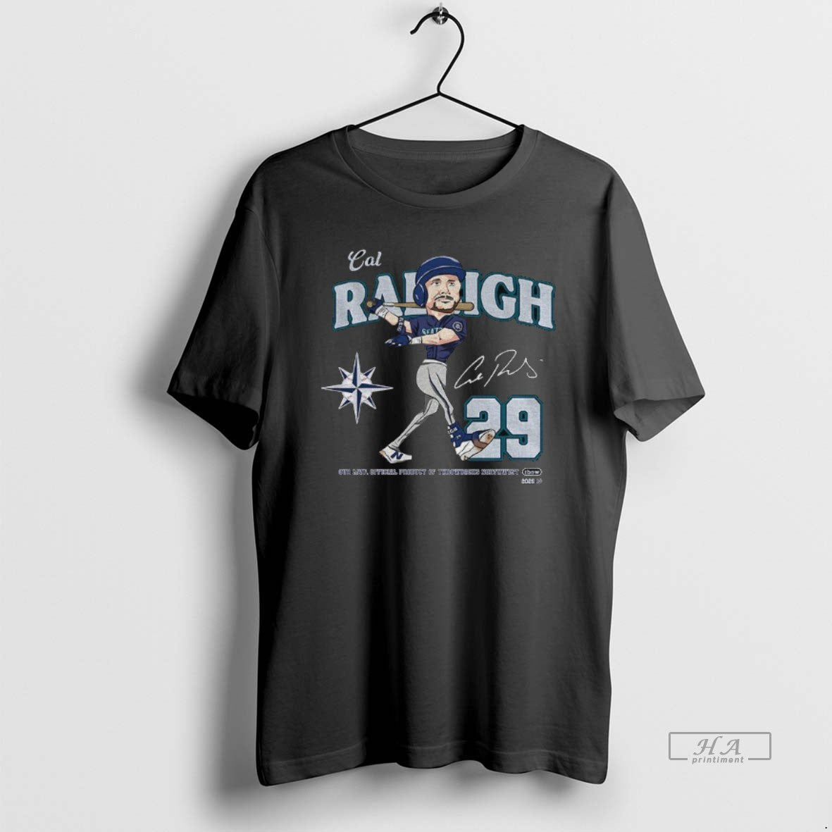 Official Trendy Cal Raleigh Cartoon 29 Seattle Mariners Our Mvp Product Of Throwbacks Northwest Tee