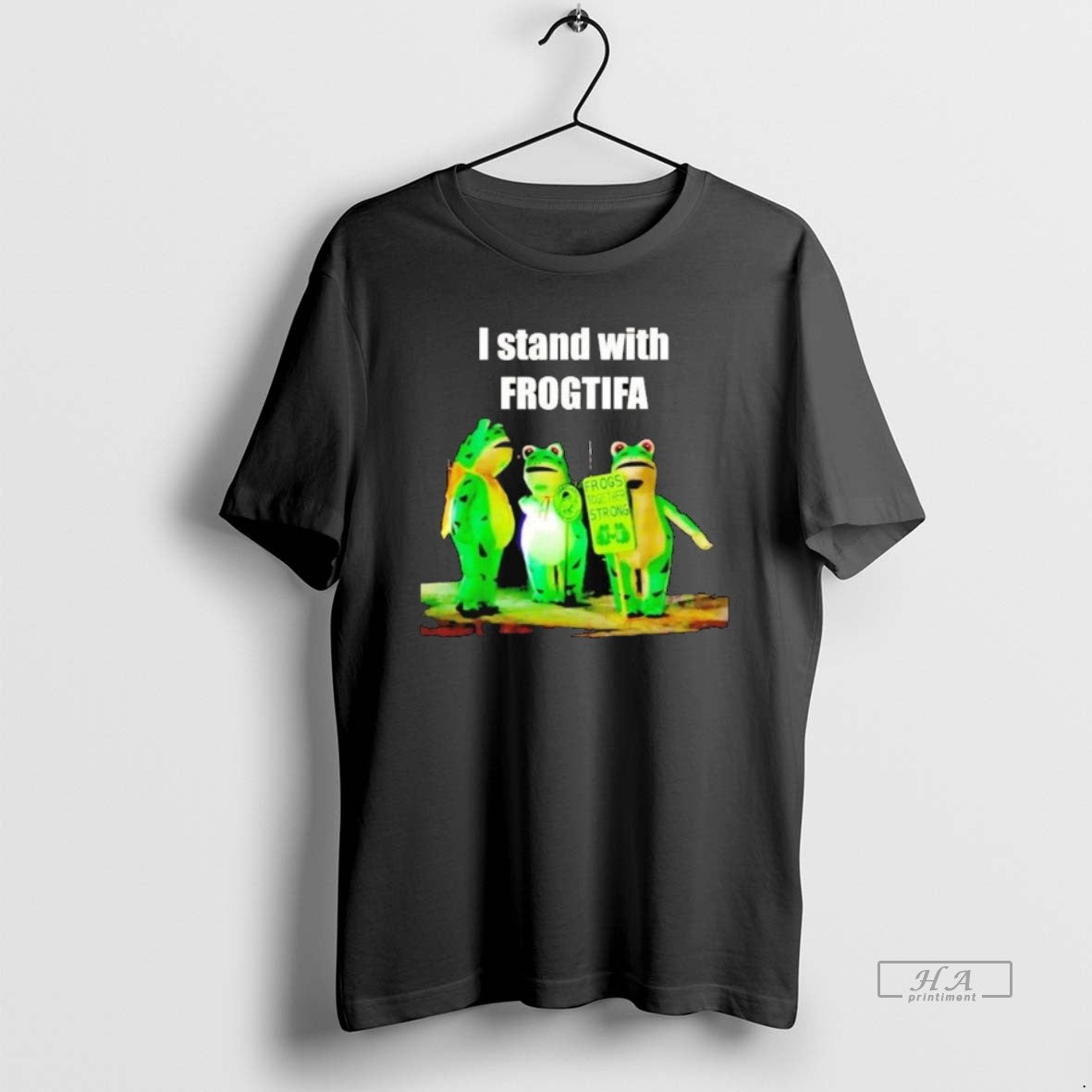 Official Trendy I Stand With Frogtifa Portland Frog Long Sleve