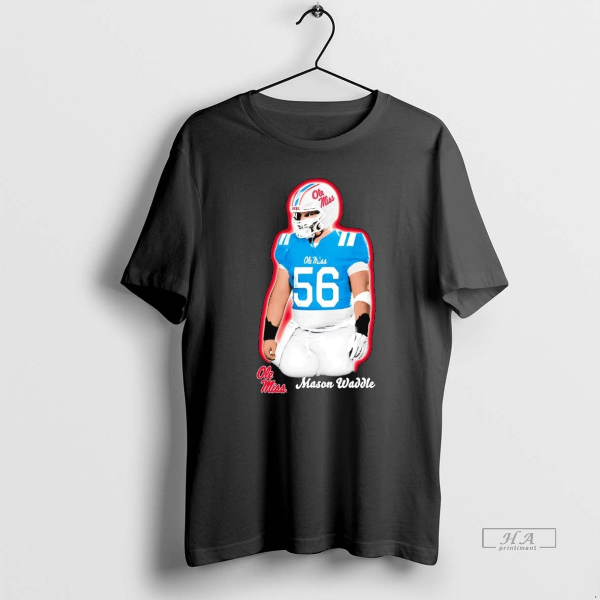 Official Trendy Mason Waddle Portrait Ole Miss Football