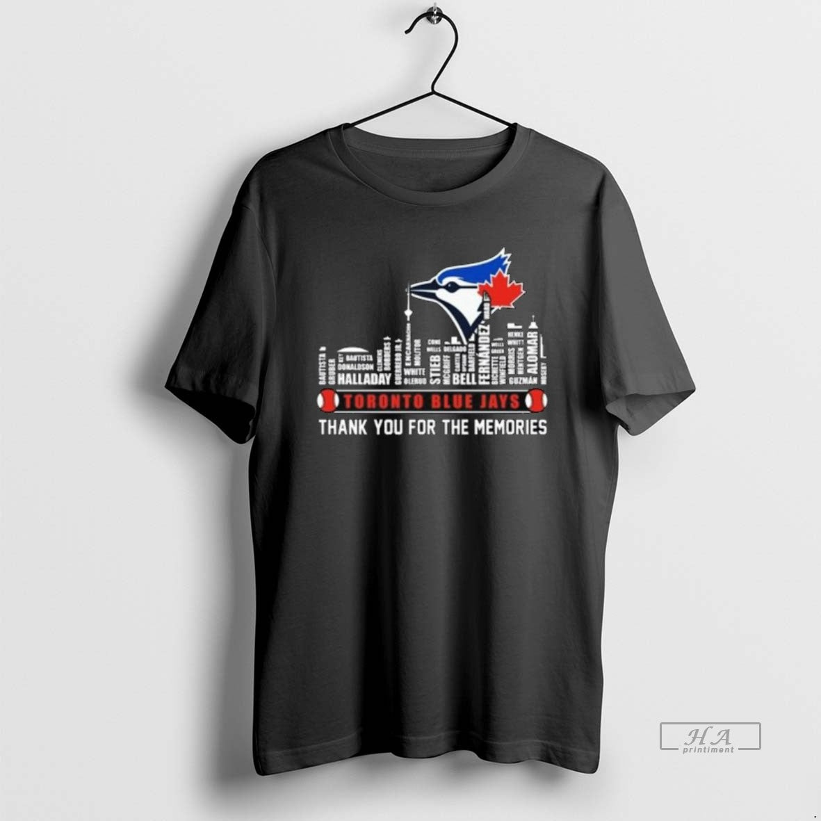 Official Trendy Toronto Blue Jays Skyline Names Thank You For The Memories 2025 Long Sleve