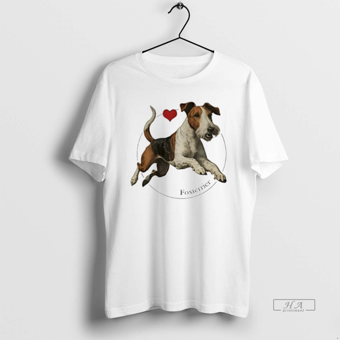 Official Trendy Wire Fox Terrier Portrait Vintage